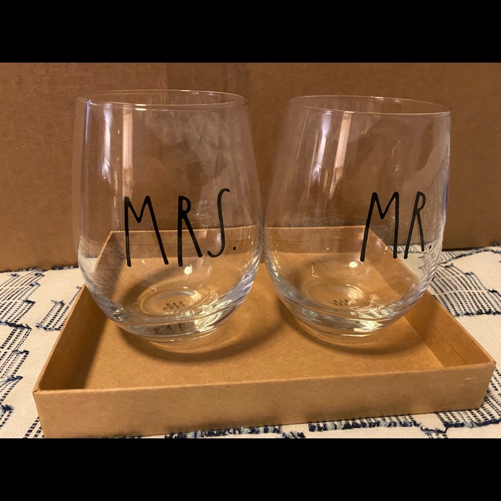 Rae Dunn wine glasses
